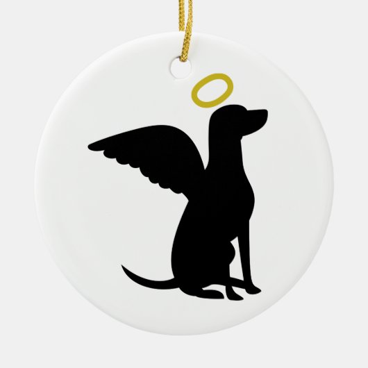 Angel Dog Keramisch Ornament (Voorkant)