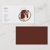 Angel Dog Profile Card Sjabloon Visitekaartje (Voorkant / Achterkant)