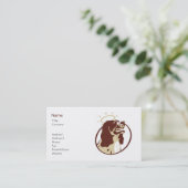 Angel Dog Profile Card Sjabloon Visitekaartje (Staand voorkant)