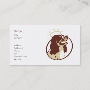 Angel Dog Profile Card Sjabloon Visitekaartje