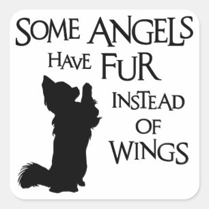 ANGEL DOG VIERKANTE STICKER
