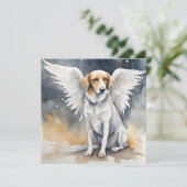 Angel Dog Waterverf Feestdagenkaart (Staand voorkant)