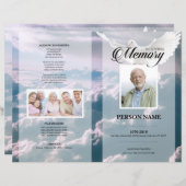 Angel dove Funeral Sjabloon (Voorkant / Achterkant)