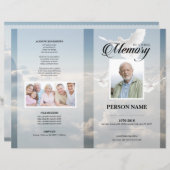 Angel dove Funeral Sjabloon (Voorkant / Achterkant)