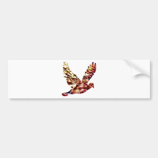 Angel Dove - Mousserende Rode Ksmische Energie Bumpersticker (Voorkant)