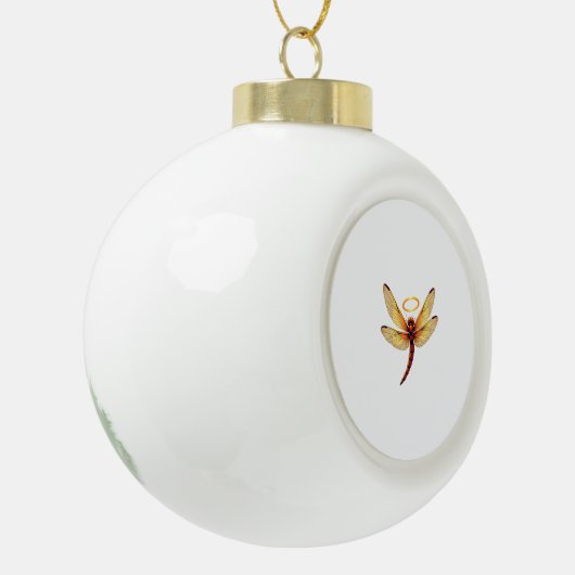 Angel Dragonfly Keramische Bal Ornament (Links)