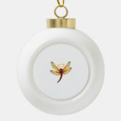 Angel Dragonfly Keramische Bal Ornament (Voorkant)