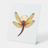 Angel Dragonfly Reclamebord Met Voetstuk (Voorkant)