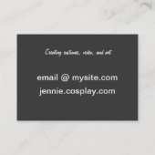 Angel Dream Anime en Cosplay Kaart Visitekaartje (Achterkant)