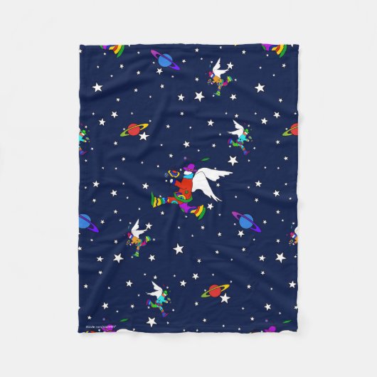 Angel Dudes Starry Midnight Fleece Blanket (Voorkant)