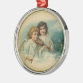 Angel Duet kerstversiering Metalen Ornament (Links)