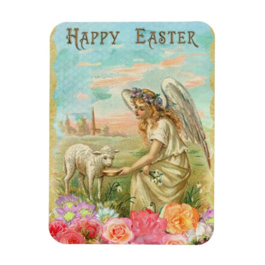  Angel Easter Greeting Magneet (Verticaal)