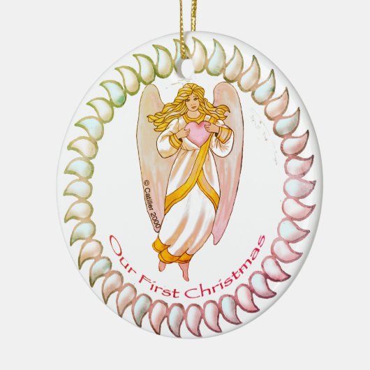 Angel Eerste Kerst aangepaste ornamenten (Links)