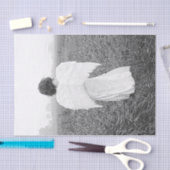 Angel Elegant Black en White Photo Art Tissuepapier (Craft)
