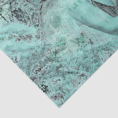 Angel Elegant Blauwgroen Green Heavenly Floral Ant Tissuepapier (Detail)