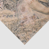 Angel Elegant Boho Floral Antiek Sepia Tissuepapier (Detail)