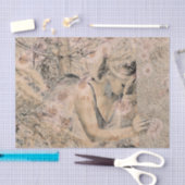 Angel Elegant Boho Floral Antiek Sepia Tissuepapier (Craft)