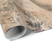 Angel Elegant Boho Floral Sepia Antiek Cadeaupapier (Rol Hoek)