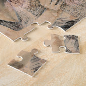 Angel Elegant Boho Floral Sepia Antiek Legpuzzel (Zijkant)