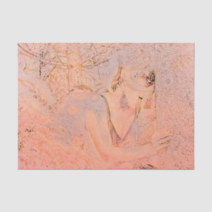 Angel Elegant Roos Gold Peach Floral Antiek Tissuepapier