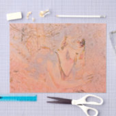 Angel Elegant Roos Gold Peach Floral Antiek Tissuepapier (Craft)