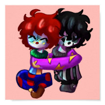 Angel en Aiden Knuffelen Print