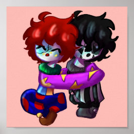 Angel en Aiden Knuffelen Print