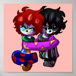 Angel en Aiden Knuffelen Print