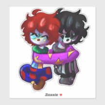 Angel en Aiden knuffelen Sticker