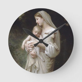 Angel en Baby Jesus Ronde Klok