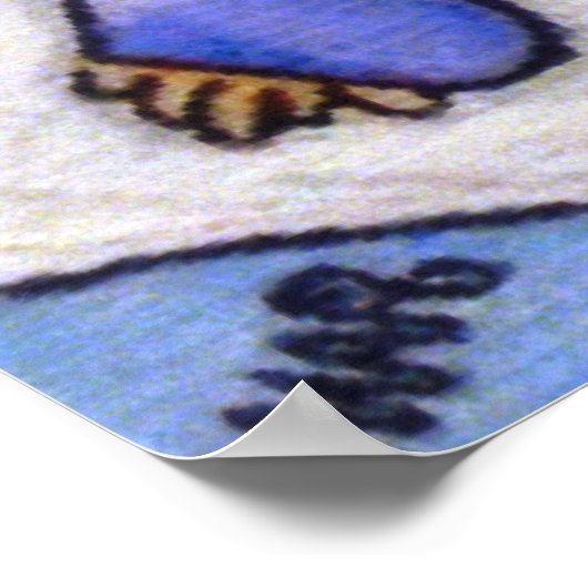 Angel en Cat op een cloud Poster (Hoek)