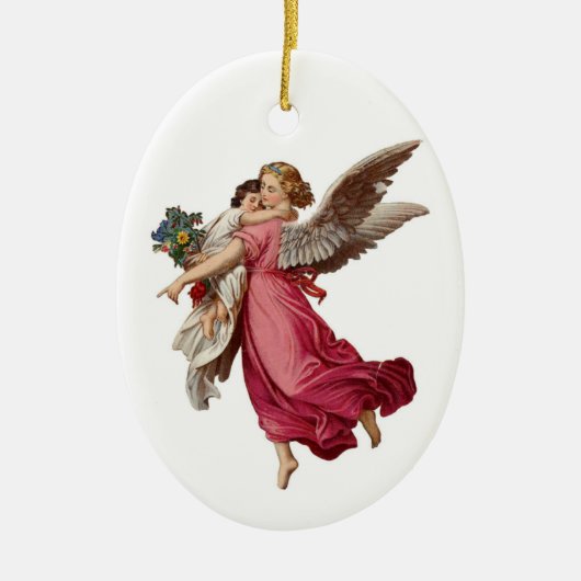 Angel en Child Keramisch Ornament (Voorkant)