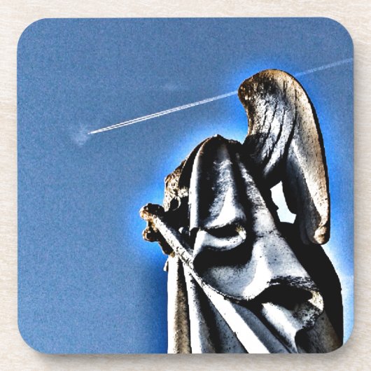 Angel en Contrail Bier Onderzetter (Voorkant)