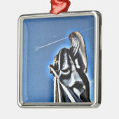 Angel en Contrail Metalen Ornament (Links)