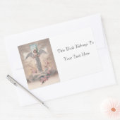 Angel en Cross Easter Photo Name Bord Rechthoekige Sticker (Envelop)