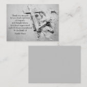 Angel en Cross na begrafenis bedankt kaarten Notitiekaartje (Voorkant / Achterkant)