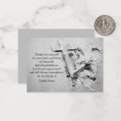 Angel en Cross na begrafenis bedankt kaarten Notitiekaartje (Voorkant / Achterkant in situ)