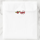 Angel en Devil Hearts Ronde Sticker (Tas)