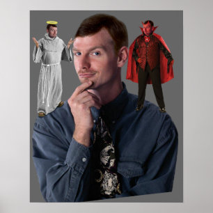 Angel en Devil op mijn schouders Poster
