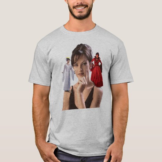 Angel en Devil op mijn schouders T-shirt (Voorkant)