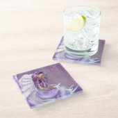 Angel en Doves Glazen Onderzetter (Schuin)