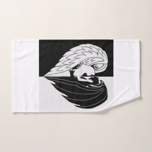 Angel en duivel bad handdoek (Handdoek)