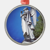 Angel en een heldere blauwe hemel metalen ornament (Voorkant)