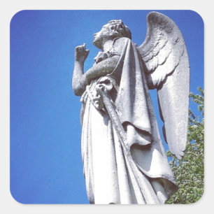 Angel en een heldere blauwe hemel vierkante sticker