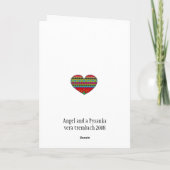 Angel en een Pysanka, Oekraïense Folk Art Feestdagen Kaart (Achterkant)