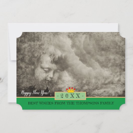  Angel en gelukkig Nieuwjaar! Kaart/20XX Feestdagenkaart (Voorkant)