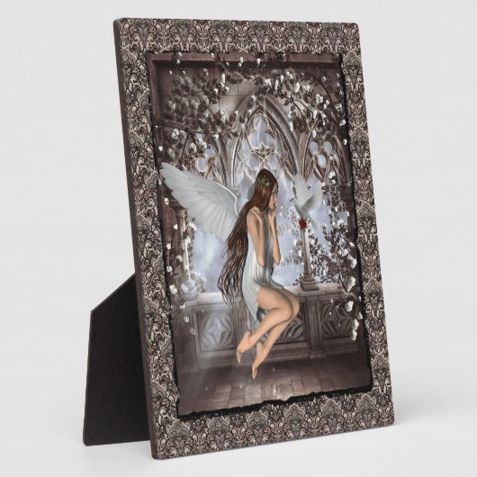 Angel en Haar hond Fotoplaat (Zijkant)