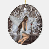 Angel en Haar hond Keramisch Ornament (Links)