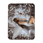 Angel en Haar hond Magneet (Verticaal)