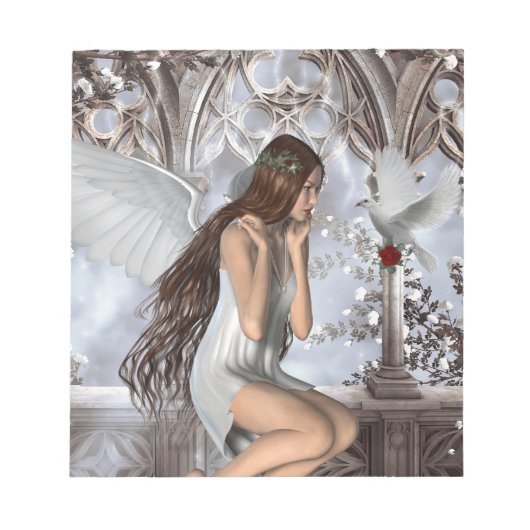 Angel en Haar hond Notitieblok (Voorkant)